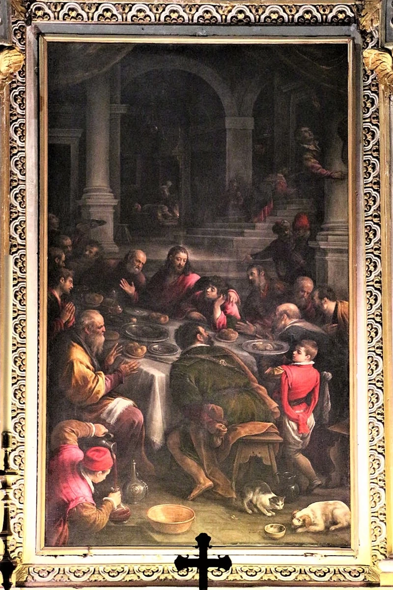 Francesco Bassano-145-Ultima cena - Basilica di Santa Maria Maggiore. Bergamo